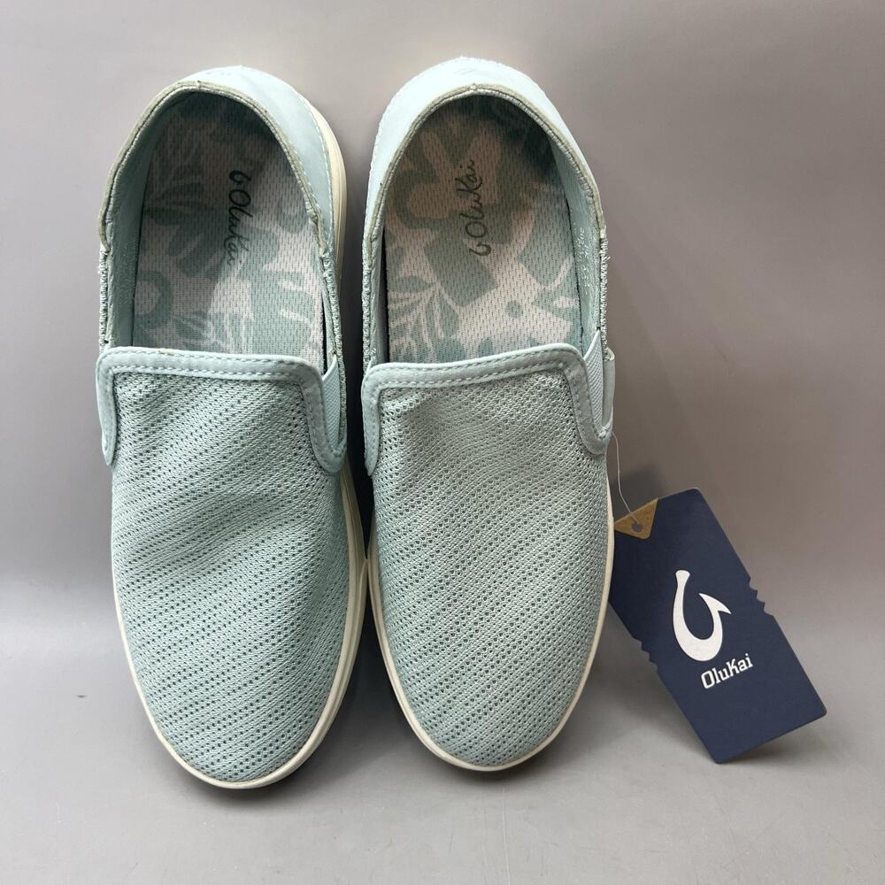 OluKai Pehuea Slip On Shoes Women Size 7 Green Blue Casual Comfort Sneakers NEW - Picture 5 of 8